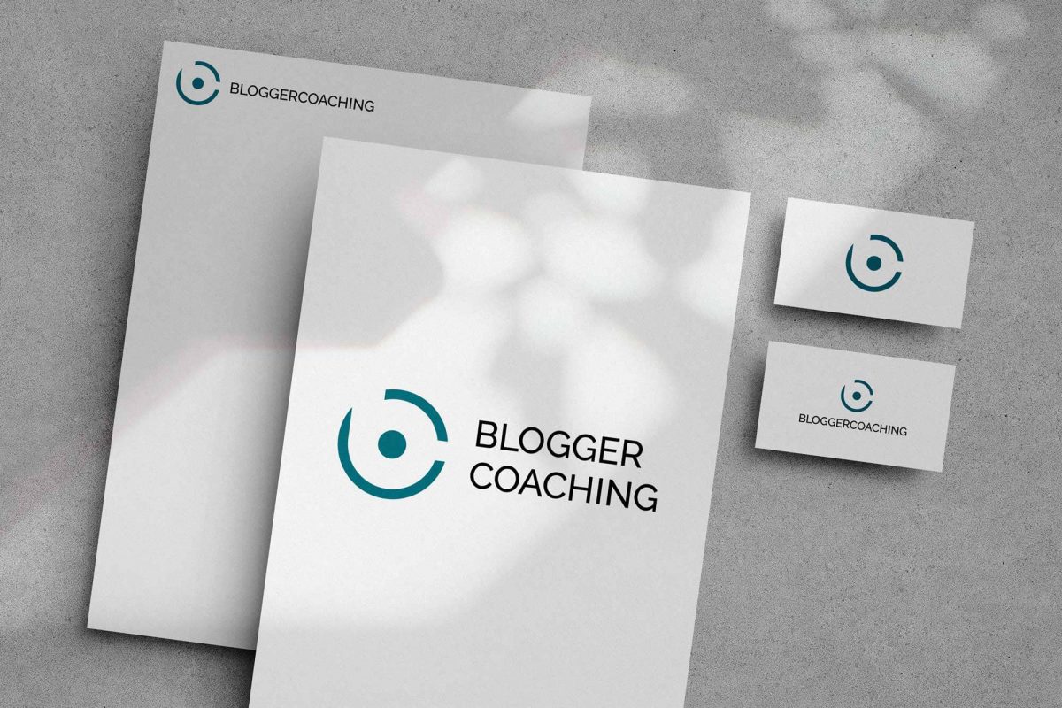 Logodesign von Daniela Nachtigall für Bloggercoaching auf Drucksachen